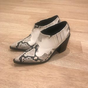 Faux Snakeskin UO Booties